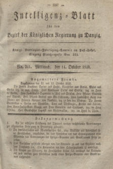 Intelligenz-Blatt für den Bezirk der Königlichen Regierung zu Danzig. 1840, No. 241 (14 October)