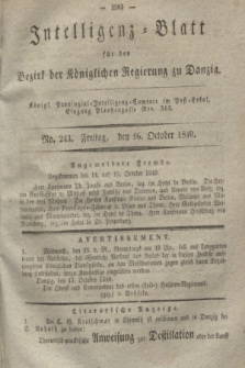 Intelligenz-Blatt für den Bezirk der Königlichen Regierung zu Danzig. 1840, No. 243 (16 October)