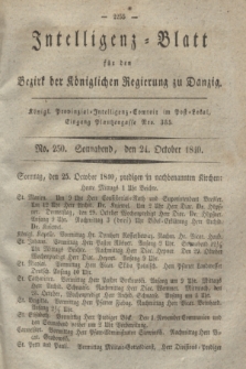 Intelligenz-Blatt für den Bezirk der Königlichen Regierung zu Danzig. 1840, No. 250 (24 October) + dod.