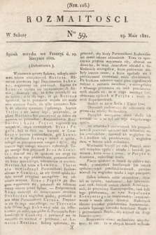 Rozmaitości : oddział literacki Gazety Lwowskiej. 1821, nr 59