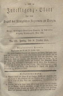 Intelligenz-Blatt für den Bezirk der Königlichen Regierung zu Danzig. 1840, No. 255 (30 October)