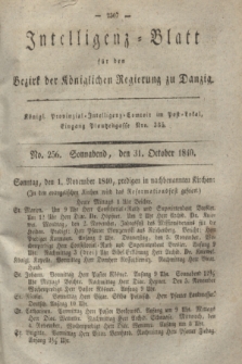 Intelligenz-Blatt für den Bezirk der Königlichen Regierung zu Danzig. 1840, No. 256 (31 October) + dod. + wkładka