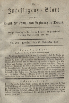 Intelligenz-Blatt für den Bezirk der Königlichen Regierung zu Danzig. 1840, No. 264 (10 November)