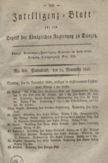 Intelligenz-Blatt für den Bezirk der Königlichen Regierung zu Danzig. 1840, No. 268 (14 November) + dod.
