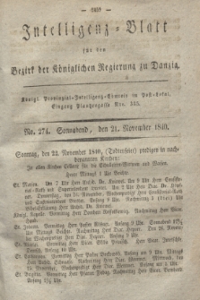 Intelligenz-Blatt für den Bezirk der Königlichen Regierung zu Danzig. 1840, No. 274 (21 November) + dod.