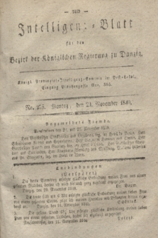 Intelligenz-Blatt für den Bezirk der Königlichen Regierung zu Danzig. 1840, No. 275 (23 November)