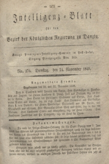 Intelligenz-Blatt für den Bezirk der Königlichen Regierung zu Danzig. 1840, No. 276 (24 November)