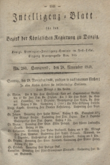 Intelligenz-Blatt für den Bezirk der Königlichen Regierung zu Danzig. 1840, No. 280 (28 November) + dod.