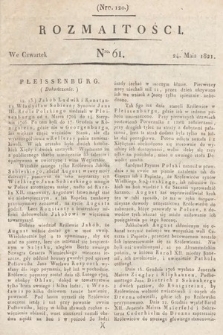 Rozmaitości : oddział literacki Gazety Lwowskiej. 1821, nr 61