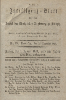 Intelligenz-Blatt für den Bezirk der Königlichen Regierung zu Danzig. 1840, No. 306 (31 Dezember)