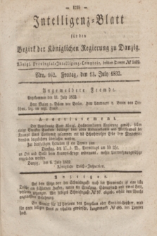 Intelligenz-Blatt für den Bezirk der Königlichen Regierung zu Danzig. 1832, Nro. 162 (13 Juli)