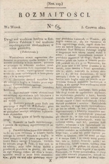 Rozmaitości : oddział literacki Gazety Lwowskiej. 1821, nr 65