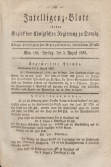 Intelligenz-Blatt für den Bezirk der Königlichen Regierung zu Danzig. 1832, Nro. 180 (3 August) + dod.