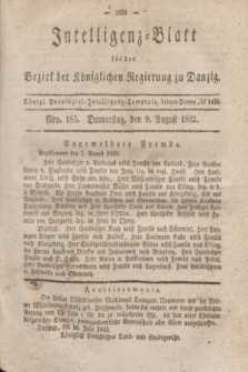 Intelligenz-Blatt für den Bezirk der Königlichen Regierung zu Danzig. 1832, No. 185 (9 August)