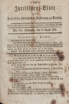 Intelligenz-Blatt für den Bezirk der Königlichen Regierung zu Danzig. 1832, Nro. 203 (30 August)