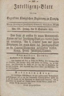 Intelligenz-Blatt für den Bezirk der Königlichen Regierung zu Danzig. 1832, No. 228 (28 September)