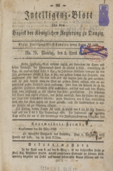 Intelligenz-Blatt für den Bezirk der Königlichen Regierung zu Danzig. 1832, No. 79 (2 April)