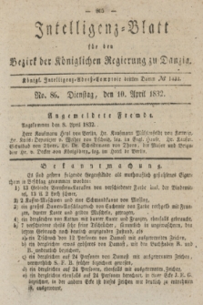 Intelligenz-Blatt für den Bezirk der Königlichen Regierung zu Danzig. 1832, No. 86 (10 April)