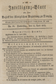 Intelligenz-Blatt für den Bezirk der Königlichen Regierung zu Danzig. 1832, No. 88 (12 April)