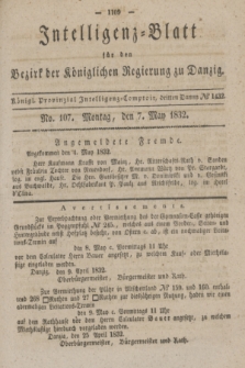 Intelligenz-Blatt für den Bezirk der Königlichen Regierung zu Danzig. 1832, No. 107 (7 Mai)