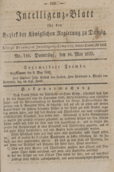 Intelligenz-Blatt für den Bezirk der Königlichen Regierung zu Danzig. 1832, No. 110 (10 Mai)