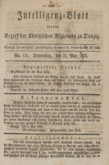 Intelligenz-Blatt für den Bezirk der Königlichen Regierung zu Danzig. 1832, No. 121 (24 Mai)
