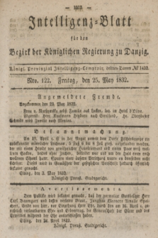 Intelligenz-Blatt für den Bezirk der Königlichen Regierung zu Danzig. 1832, No. 122 (25 Mai)