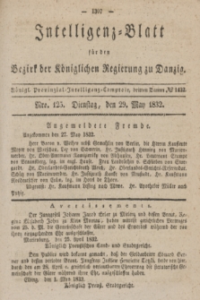 Intelligenz-Blatt für den Bezirk der Königlichen Regierung zu Danzig. 1832, No. 125 (29 Mai) + dod.