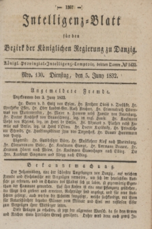 Intelligenz-Blatt für den Bezirk der Königlichen Regierung zu Danzig. 1832, No. 130 (5 Juni) + dod.