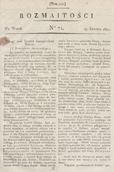 Rozmaitości : oddział literacki Gazety Lwowskiej. 1821, nr 71