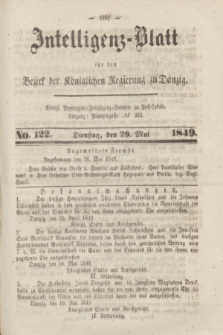 Intelligenz-Blatt für den Bezirk der Königlichen Regierung zu Danzig. 1849, No. 122 (29 Mai)