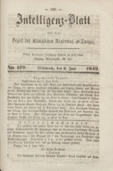 Intelligenz-Blatt für den Bezirk der Königlichen Regierung zu Danzig. 1849, No. 129 (6 Juni) + dod.