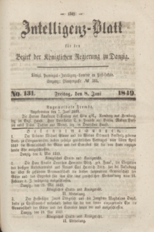 Intelligenz-Blatt für den Bezirk der Königlichen Regierung zu Danzig. 1849, No. 131 (8 Juni)