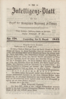 Intelligenz-Blatt für den Bezirk der Königlichen Regierung zu Danzig. 1849, No. 178 (2 August)