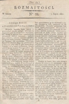 Rozmaitości : oddział literacki Gazety Lwowskiej. 1821, nr 78