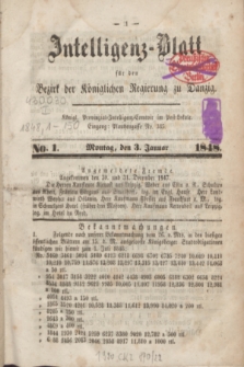 Intelligenz-Blatt für den Bezirk der Königlichen Regierung zu Danzig. 1848, No. 1 (3 Januar)