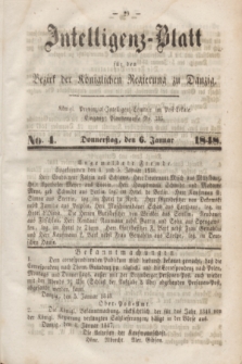 Intelligenz-Blatt für den Bezirk der Königlichen Regierung zu Danzig. 1848, No. 4 (6 Januar)