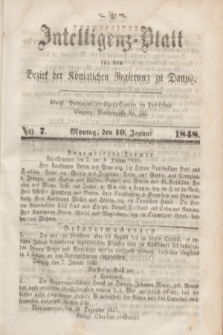 Intelligenz-Blatt für den Bezirk der Königlichen Regierung zu Danzig. 1848, No. 7 (10 Januar)