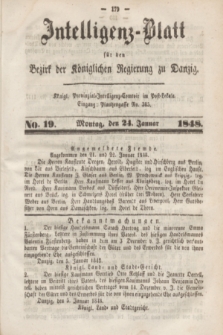 Intelligenz-Blatt für den Bezirk der Königlichen Regierung zu Danzig. 1848, No. 19 (24 Januar)