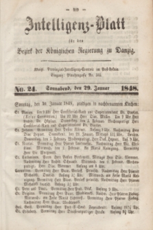 Intelligenz-Blatt für den Bezirk der Königlichen Regierung zu Danzig. 1848, No. 24 (29 Januar)