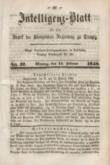 Intelligenz-Blatt für den Bezirk der Königlichen Regierung zu Danzig. 1848, No. 37 (14 Februar) + dod.