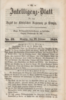 Intelligenz-Blatt für den Bezirk der Königlichen Regierung zu Danzig. 1848, No. 49 (28 Februar)