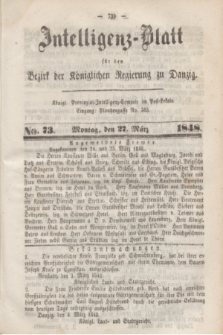 Intelligenz-Blatt für den Bezirk der Königlichen Regierung zu Danzig. 1848, No. 73 (27 März)