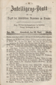 Intelligenz-Blatt für den Bezirk der Königlichen Regierung zu Danzig. 1848, No. 95 (22 April) + dod.