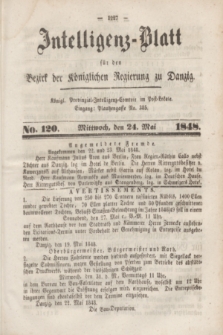 Intelligenz-Blatt für den Bezirk der Königlichen Regierung zu Danzig. 1848, No. 120 (24 Mai) + dod.