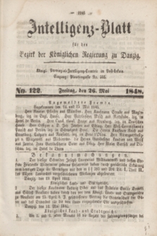 Intelligenz-Blatt für den Bezirk der Königlichen Regierung zu Danzig. 1848, No. 122 (26 Mai)