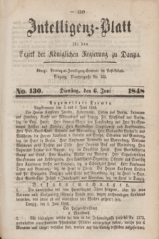 Intelligenz-Blatt für den Bezirk der Königlichen Regierung zu Danzig. 1848, No. 130 (6 Juni) + dod.