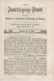 Intelligenz-Blatt für den Bezirk der Königlichen Regierung zu Danzig. 1848, No. 156 (7 Juli)