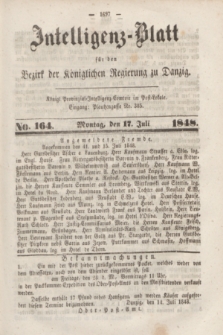 Intelligenz-Blatt für den Bezirk der Königlichen Regierung zu Danzig. 1848, No. 164 (17 Juli)