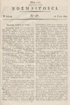 Rozmaitości : oddział literacki Gazety Lwowskiej. 1821, nr 87